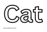 Cat name drawing for coloring